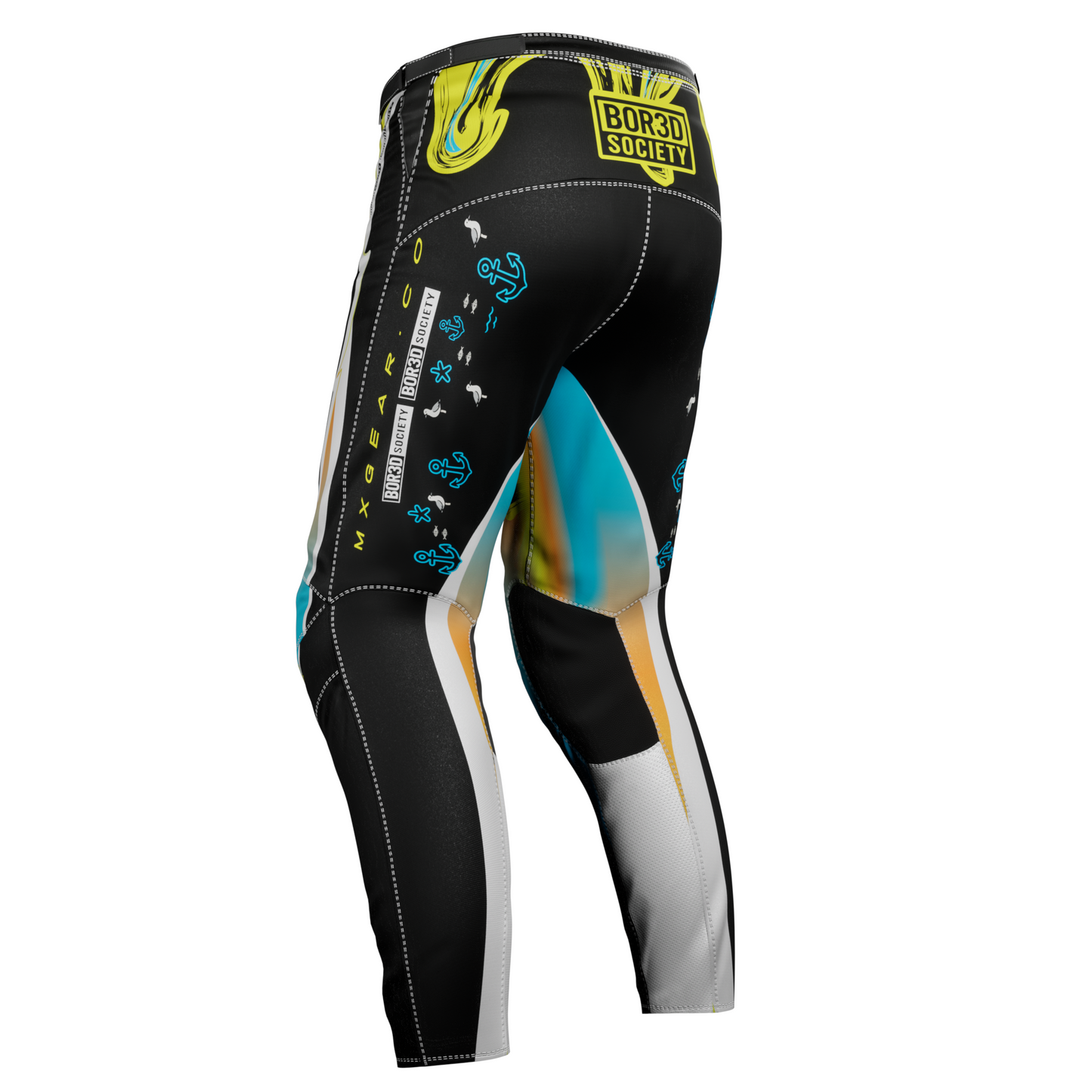 MX PANT BOR3D X 2G BLUE/YELLOW